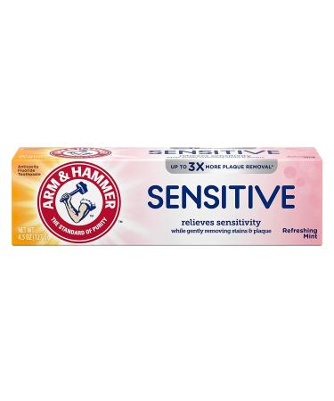 ARM & HAMMER Sensitive Teeth & Gums Toothpaste 4.5 oz (Pack of 4) Mint 4.5 Ounce (Pack of 4)