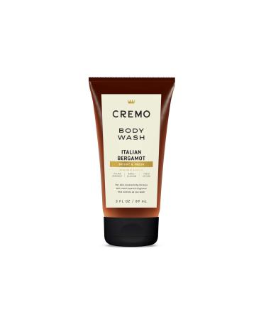 Cremo Rich-Lathering Italian Bergamot Body Wash Men Notes of Italian Bergamot Neroli Blossom and Fresh Vetiver 3 Fl Oz