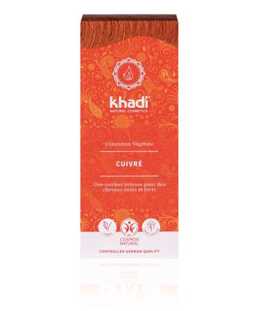 Khadi Copper Plant Hair Color - 100g Natural & Vegan Radiant Copper Gold to Fiery Copper Red | Certified Natural Cosmetics - Buy Online on GoSupps.com