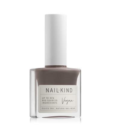 NAILKIND Grey Brown Nail Polish - Nutz - Classic Nail Varnish - Vegan Nail Lacquer + Peta Certified + Cruelty Free - Quick Drying & Long Lasting - Chip Resistant Manicure - 8ml