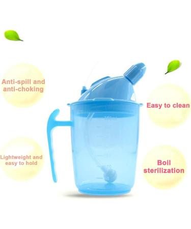 Elderly Sippy Cup Drinking Cup Spill Proof Cups Handicap Cups for Elderly Care for Adultslimited Mobility Handicap Cups for Elderly Care for Hotcold Beverages Blue(350ml) - Buy Online on GoSupps.com