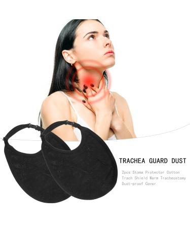 Milist Neck Trachea Cover - Breathable Cotton Stoma Protection | Dustproof for Tracheostomy & Laryngectomy (Black) - Buy Online on GoSupps.com