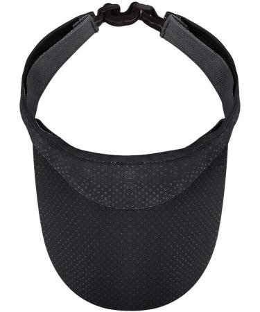 Adjustable Mesh Sun Visor Hat for Men and Women - Black | Ideal for Sports, Tennis, Golf, Running - Buy Online on GoSupps.com