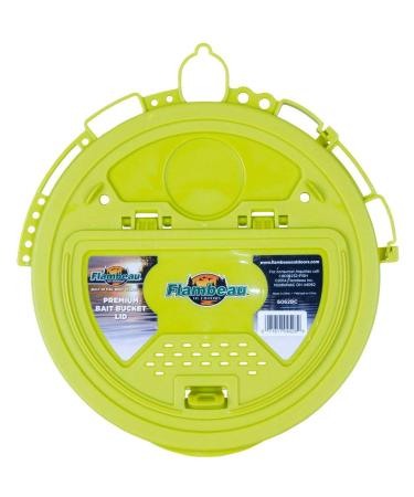 Flambeau Outdoors 6062BC Premium Bait Bucket Lid, Easy-Access Live Bait Storage Accessory, Lime Green