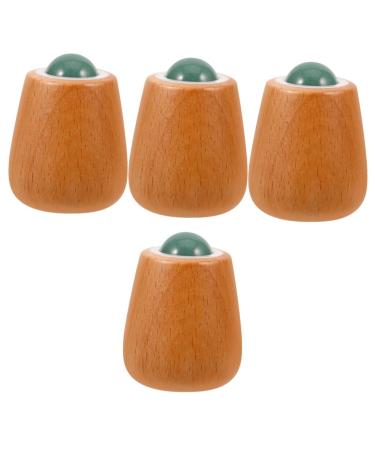 Frcolor 4 pieces of face massage device Face handle Eye face Beauty massager jade masaager face swelling scooter skin care tool beauty tools facial roller 5.50x4.00cmx4pcs multix4stk