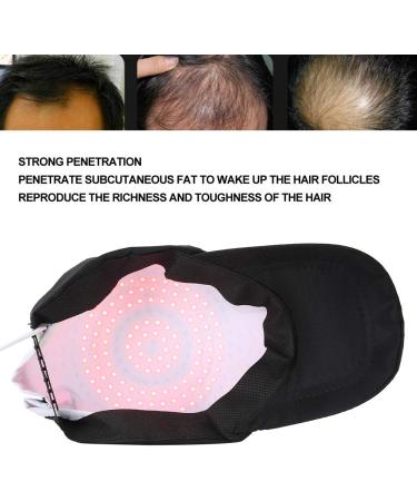Hair Growth Hat with 108 Lamp Beads for Hair Loss Treatment and Regrowth Therapy - Black - Buy Online on GoSupps.com