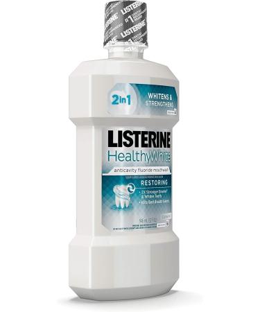 Listerine Whitening Plus Restoring Fluoride Rinse Clean Mint 946 mL - Pack of 2 | Oral Care - Buy Online on GoSupps.com