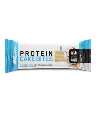 Optimum Nutrition Protein Cake Bites Birthday Cake 9 Bars 2.22 oz (63 g) Each