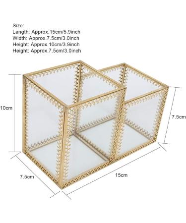 Brush Storage Box Cotton Pads Container Nail Accessories Storage Nail Art Tool Storage Box Stylish Design Nail Salon for Home Cotton Pads Store Brush(Two compartment storage box) - Buy Online on GoSupps.com