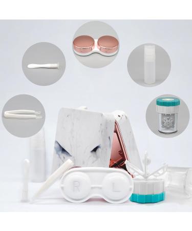 Portable Rose Gold Contact Lens Case with Cleaner Washer Eye Lens Applicator & Solution Bottle - Travel Size Kit for Daily Use - Buy Online on GoSupps.com