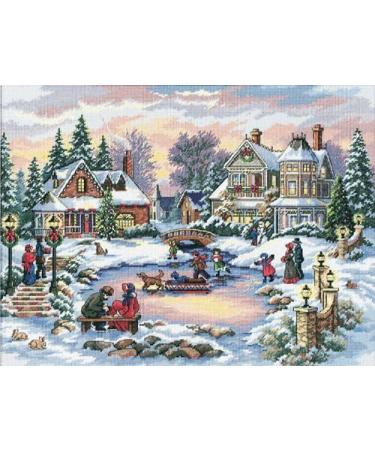 Old Mill Cottage Needlepoint Kit - 12 W x 16 H Dimensions - Buy Online on GoSupps.com