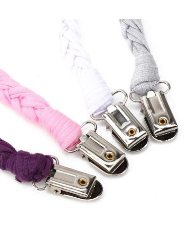 4 PCS Pacifier Metal Clip for Babies & Toddlers | Anti-Lost Nipple Leash Chain - Buy Online on GoSupps.com