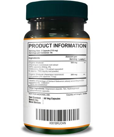 Pure Nutrition Shatavari Extract 700mg | Non GMO | 60 Day Supply - Buy Online on GoSupps.com