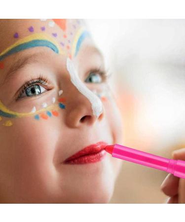 Neon Face Paint | Neon Face Makeup Washable Pencil Sticks for Outdoor Parties Adults Birthday Makeup Club Halloween Masquerade Ball - Buy Online on GoSupps.com