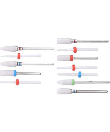 12 Pieces Ceramic Nail Mill Bits Professional Electric Nail Drill Bits for Removing Nail Polish and Gel Electric Manicure Pedicure Nail File Bits - Buy Online on GoSupps.com