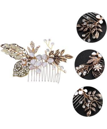 FRCOLOR 1pc Bridal Comb Women Headdress Pearl Hair Pin Bridal Side Comb Crystal Headpiece Wedding Hair Comb Hair Teasing Comb Tiara Bride Hair Comb Decorate Manual Women's Alloy - Buy Online on GoSupps.com