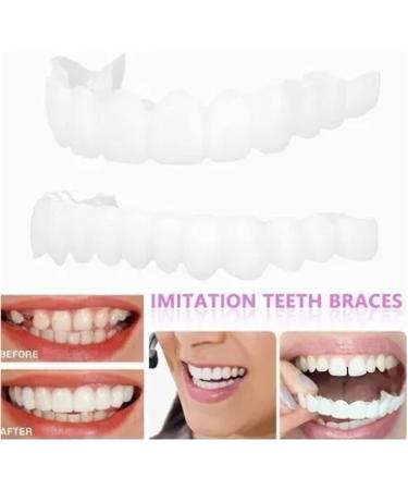 Dentures Teeth Temporary Braces Set with Holder - Imitation Fake Teeth for Whitening Upper & Lower Teeth - Buy Online on GoSupps.com