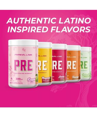 Primeval Labs PRE High-Stim Pre Workout | Energy Focus & Performance Formula | 300mg Caffeine | 40 Servings | Guayaba | Authentic Latino-Inspired Flavor to Fuel Your Journey Guayaba 14.18 Ounce (Pack of 1) - Buy Online on GoSupps.com