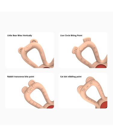 Buy Cartoon Silicone Bite Ring for Newborns - Flexible Heat-Resistant Flower Shape Teether - Ideal for Orphanages & Child Care - Buy Online on GoSupps.com