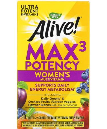 Nature's Way Alive! Max3 Daily Women's Multivitamin 90 Tablets
