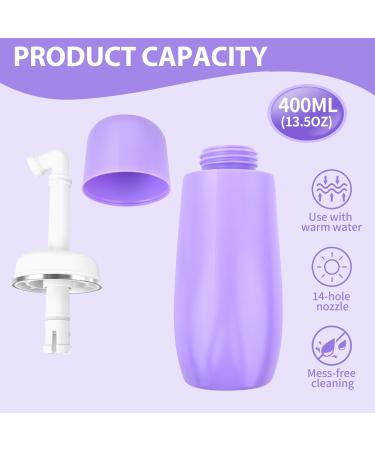 Portable Peri Bottle for Postpartum & Perineal Care | 400ml Travel Bidet Sprayer for Women with Bag - Ideal for International Shipping - Buy Online on GoSupps.com