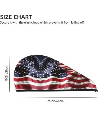 Firefighter American Flag Coral Velvet Hair Cap | Quick-Dry Towel Wrap for Men & Women | Perfect for Travel & Home - Buy Online on GoSupps.com