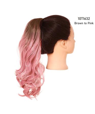 Buy Shadow Curly Ponytail Extensions - 18 Afro Clip-In Synthetic Hair Piece - Blonde Pink Wavy Wig for International Shipping - Buy Online on GoSupps.com