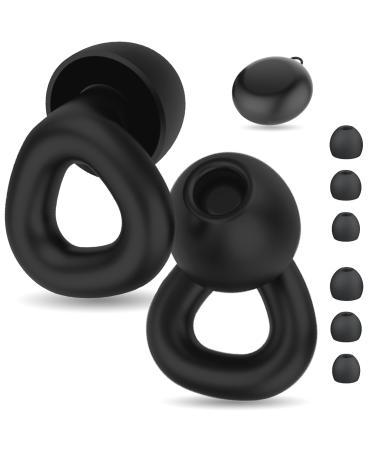 Ear Plugs for Sleeping Noise Reusable Soft Silicone Earplugs Up to 33 dB Reusable Noise Cancelling Ear Plugs with 4 Sizes XS/S/M/L Ear Tips & Case for Snoring Blocking Concert Focus Work Travel