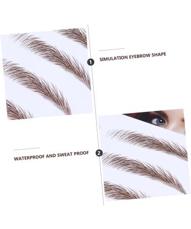 FOYTOKI 4pcs Grooming Natural Hair- False Eyebrow Realistic Hair-like Girl Tools Brown Shaping Transfer - Buy Online on GoSupps.com