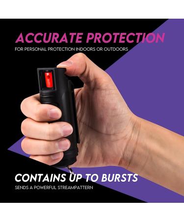 Aimhunter Max Strength OC Pepper Spray | Quick Release Finger Grip | 10ft Range | 25 Bursts | BLACK - Buy Online on GoSupps.com