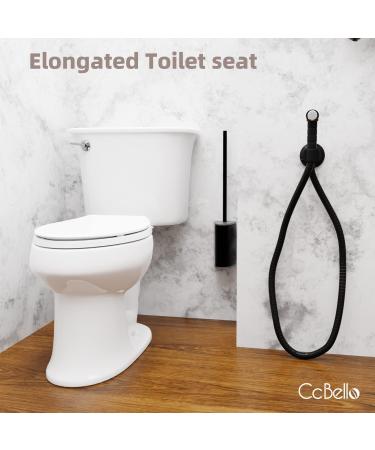 Elongated Toilet Seat  Quick-Release Hinges  Slow Close  Heavy Duty  Never Loosen  Aviation Material  White(18.5) White Elongated - Buy Online on GoSupps.com