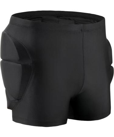 Kids 3X-Large Hips Protective Pads Shorts for Snowboard Ski Skating Cycling - Black 3D Protection for Butt and Tailbone - Buy Online on GoSupps.com