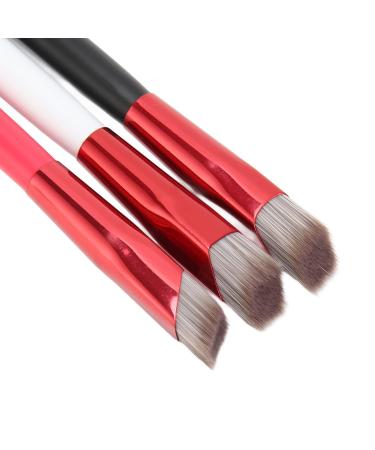 3-Piece Eyebrow Brush Set with Gray Handles | Angled Design & Soft Bristles for Perfect Eyebrows - International Shipping Available - Buy Online on GoSupps.com