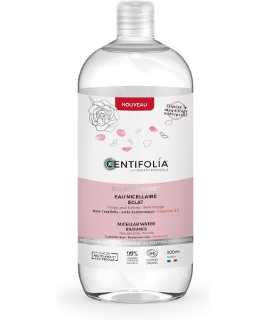  Centifolia CENTIFOLIA | Rose Radiance Micellar Water 500ml + Rose Radiance Hydration Booster Serum 30ml | Ideal for dehydrated skin | Perfectly removes makeup | Plumps skin | Made in France | Organic - Buy Online on GoSupps.com