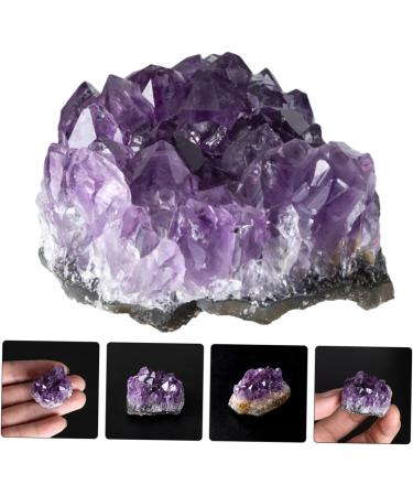 FOMIYES 6 Pcs Natural Crystal Cluster Crystal Stone Adorn Accessories Amethyst Cluster Natural Minerals - Buy Online on GoSupps.com