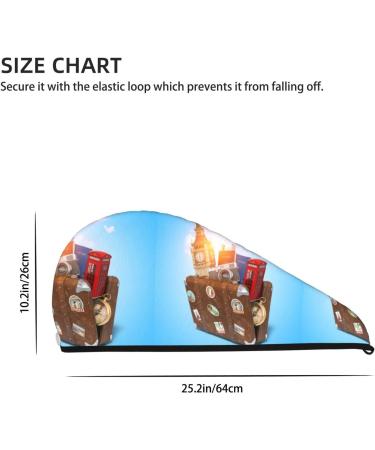 Hair Towel Wrap - Quick-Dry Hair Turban with Button | Perfect for Your Trip to London - Buy Online on GoSupps.com