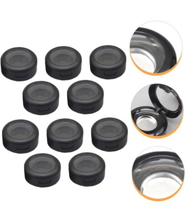 POPETPOP 10 Sets Boxes Eye Shadow Box Mini Containers Eyeshadow Sample Holders Empty Eyeshadow Case Cream Box 3.8X3.8X1.9CM Black 1 - Buy Online on GoSupps.com