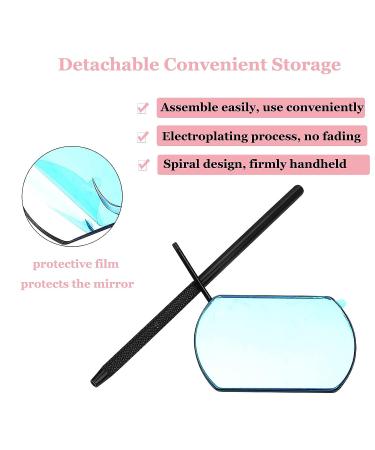 AREMOD Detachable Lash Mirror - Large Square Beauty Mirror for Eyelash Extensions (Black) - Buy Online on GoSupps.com