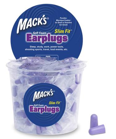 Mack's Slim Fit Soft Foam Earplugs  100 Pair - Individually Wrapped - Small Ear Plugs for Sleeping  Snoring  Traveling  Concerts  Shooting Sports and Power Tools - Buy Online on GoSupps.com