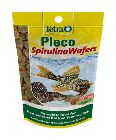 Tetra Pleco Fish Food Spirulina Wafers 42g 100% Vegetable Premium Fish Food for Bottom Feeding Fish