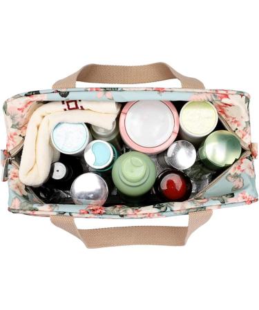 IGNPION Large Waterproof Travel Toiletry Bag - Light Blue Flower - Buy Online on GoSupps.com