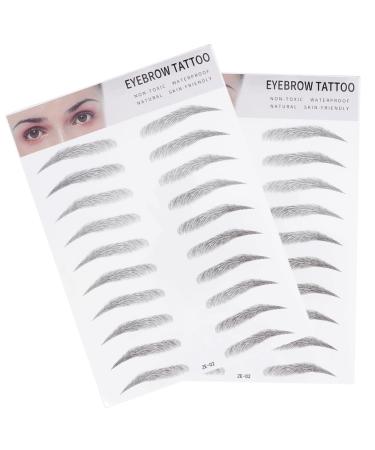 Ipetboom 2pcs Trimming Stick-on False Sticker Natural Eyebrows Make Shape Eyebrow Type Women Lady Tool D Man