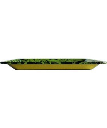 Dragon Rolling Tray 7x4.9 with Round Edges - Small Mini Tray (Green Leaves) 420 Green - Buy Online on GoSupps.com