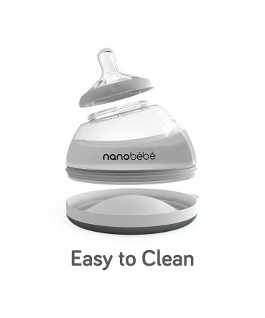 Nanobebe Stage 2 Transition Bottle - Gray 8 oz (240 ml) | Single Pack - Buy Online on GoSupps.com