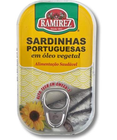 Portuguese Sardines In Vegetable Oil - 3 x 125 g - Ramirez - Portugal - Buy Online on GoSupps.com