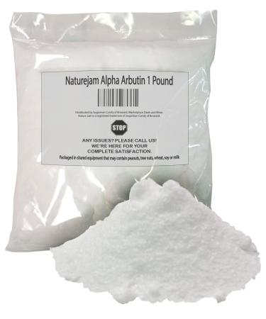 Naturejam Alpha Arbutin Powder Pure Skin Whitener Brightener Dark Spot Corrector (1 Pound)