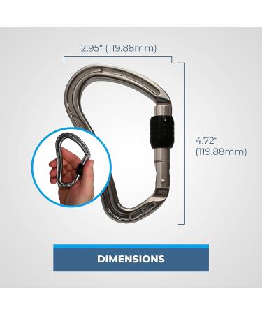 Rock-N-Rescue 20-Foot Webbing and Carabiner Combo - Heavy-Duty Nylon - Made in USA - Firefighter and Rescue Gear - Buy Online on GoSupps.com