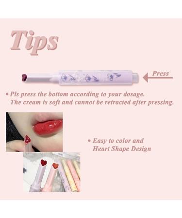 KWOLYKIM Jelly Lipsticks - Hydrating Heart Shaped Tinted Lip Gloss for Women & Girls | Long Lasting Plumping Makeup in 2 Colors | Perfect Gift - Buy Online on GoSupps.com