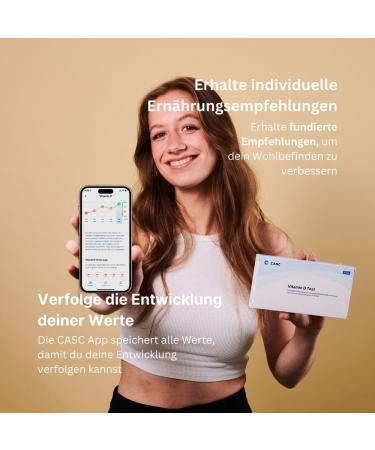 CASC Vitamin D Test | Home Testing Kit with App | Fast 15-Minute Results | Identify Deficiency & Get Personalized Recommendations - Buy Online on GoSupps.com