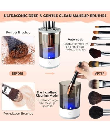 Loufy 2Piece Electric Makeup Brush Cleaner Automatic Cosmetic Brush Cleaner Makeup Brush Tools for All Size Beauty Makeup Brushes Set - Buy Online on GoSupps.com